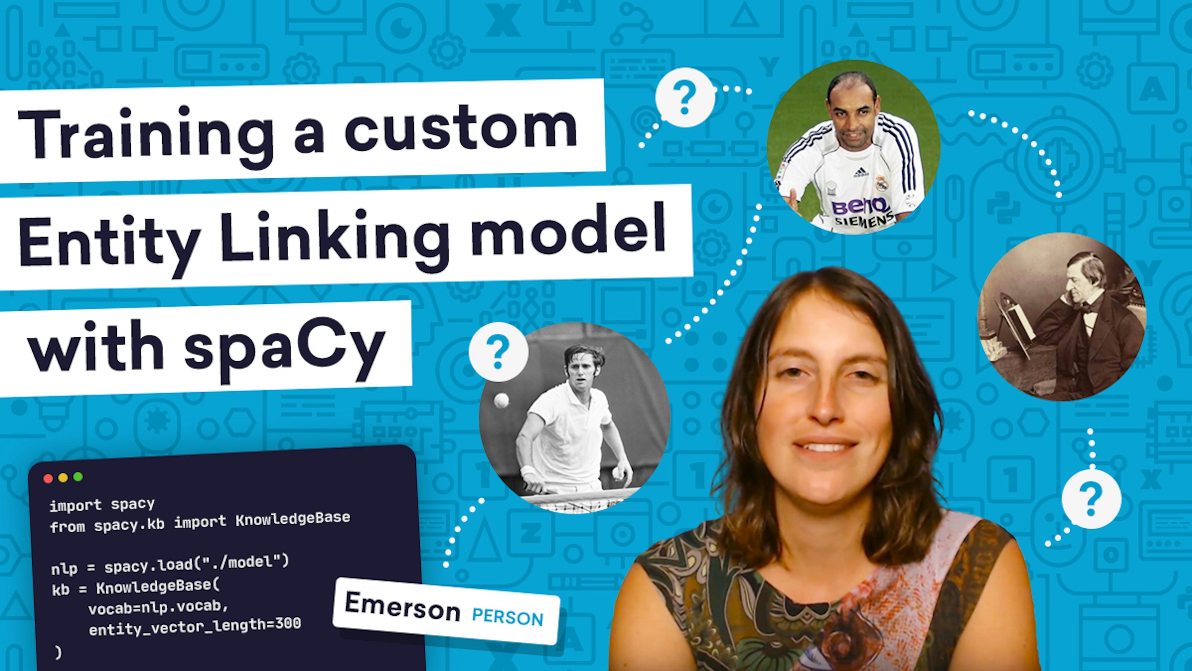 Training a custom entity linking model with spaCy
